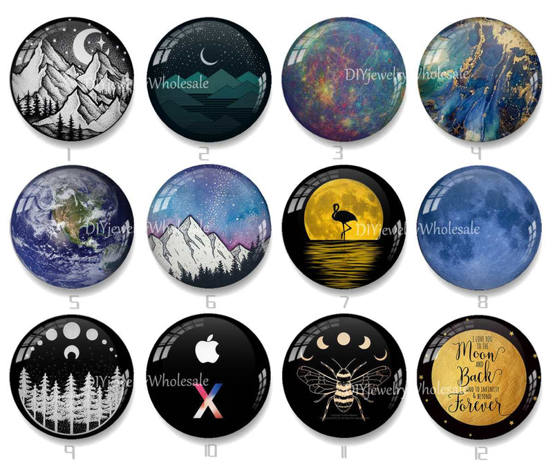 Handmade Round Photo Glass Cabochon 2003