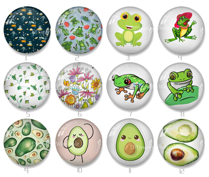 Handmade Round Photo Glass Cabochon 2017