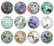 Handmade Round Photo Glass Cabochon 2031