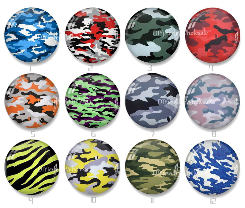 Handmade Round Photo Glass Cabochon 2040