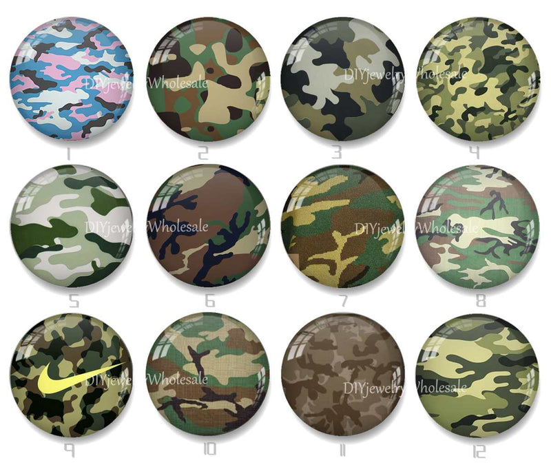 Handmade Round Photo Glass Cabochon 2041
