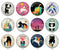 Handmade Round Photo Glass Cabochon 2042