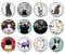 Handmade Round Photo Glass Cabochon 2045