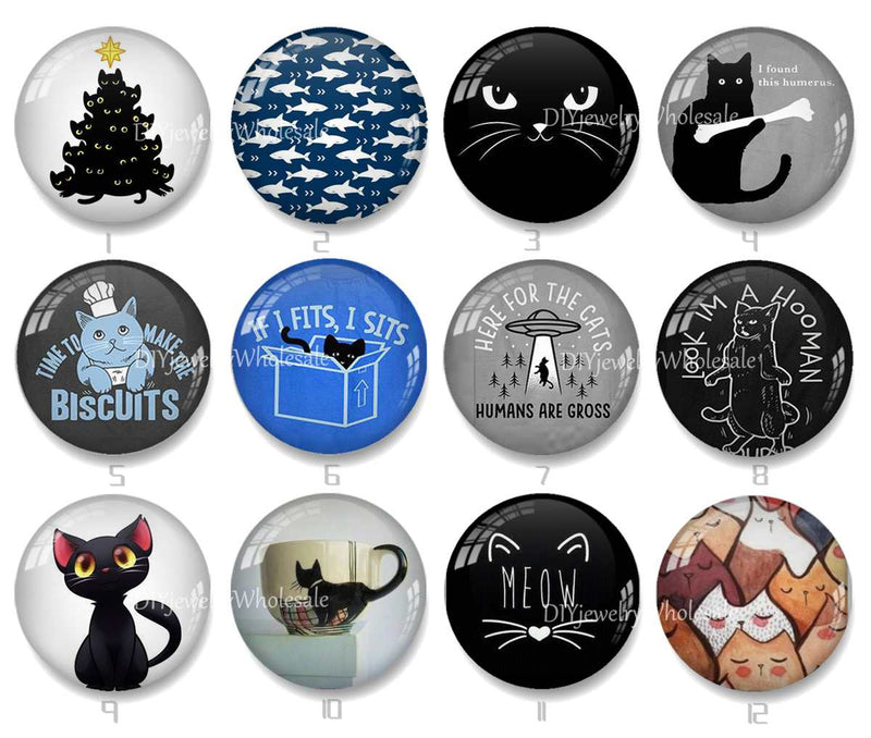 Handmade Round Photo Glass Cabochon 2050