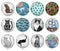 Handmade Round Photo Glass Cabochon 2053