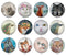 Handmade Round Photo Glass Cabochon 2056