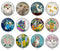 Handmade Round Photo Glass Cabochon 2057