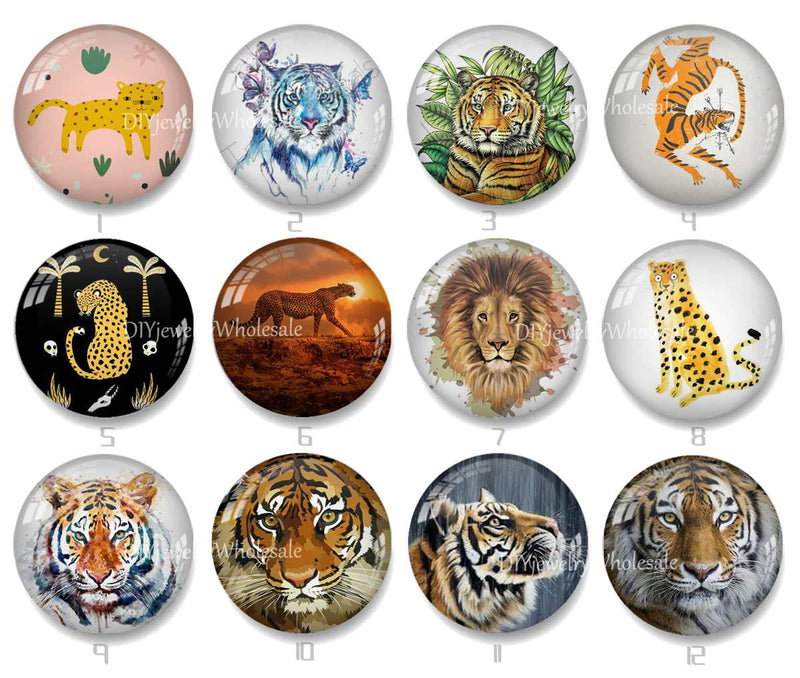 Handmade Round Photo Glass Cabochon 2061