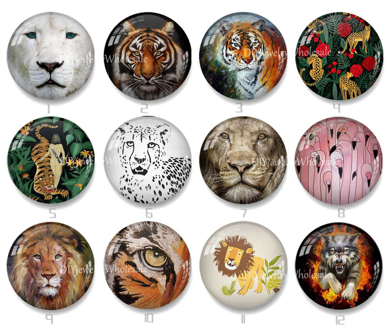 Handmade Round Photo Glass Cabochon 2062