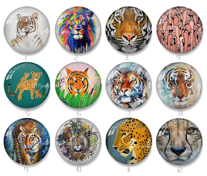Handmade Round Photo Glass Cabochon 2063