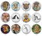 Handmade Round Photo Glass Cabochon 2064