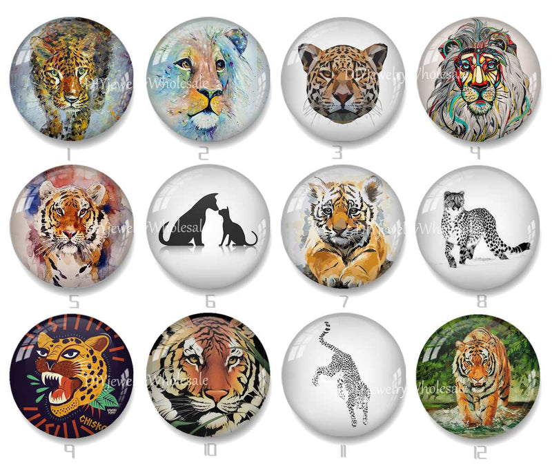 Handmade Round Photo Glass Cabochon 2064