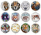 Handmade Round Photo Glass Cabochon 2065