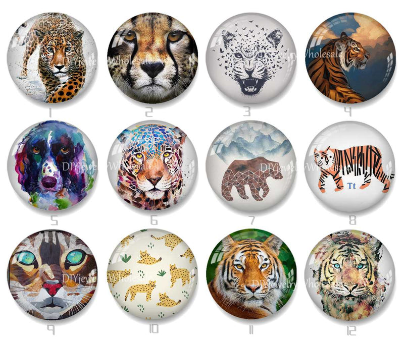 Handmade Round Photo Glass Cabochon 2065