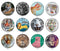 Handmade Round Photo Glass Cabochon 2066