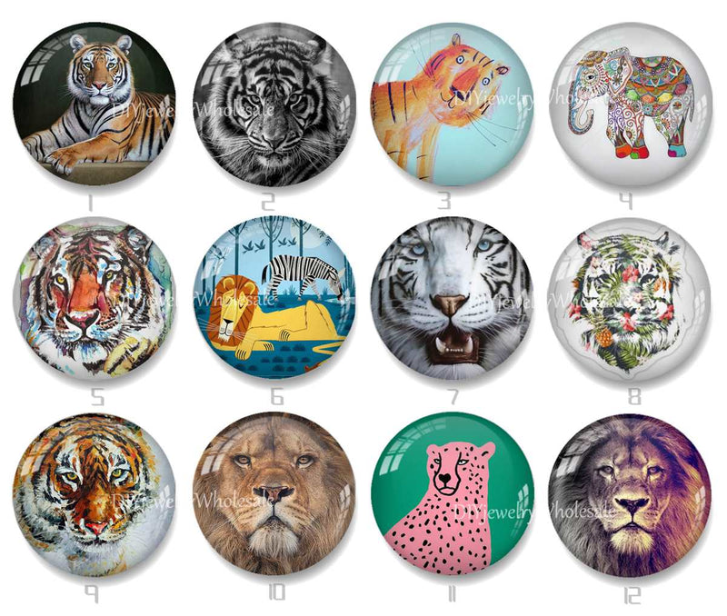 Handmade Round Photo Glass Cabochon 2066