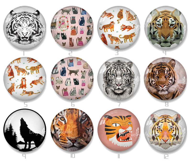 Handmade Round Photo Glass Cabochon 2068