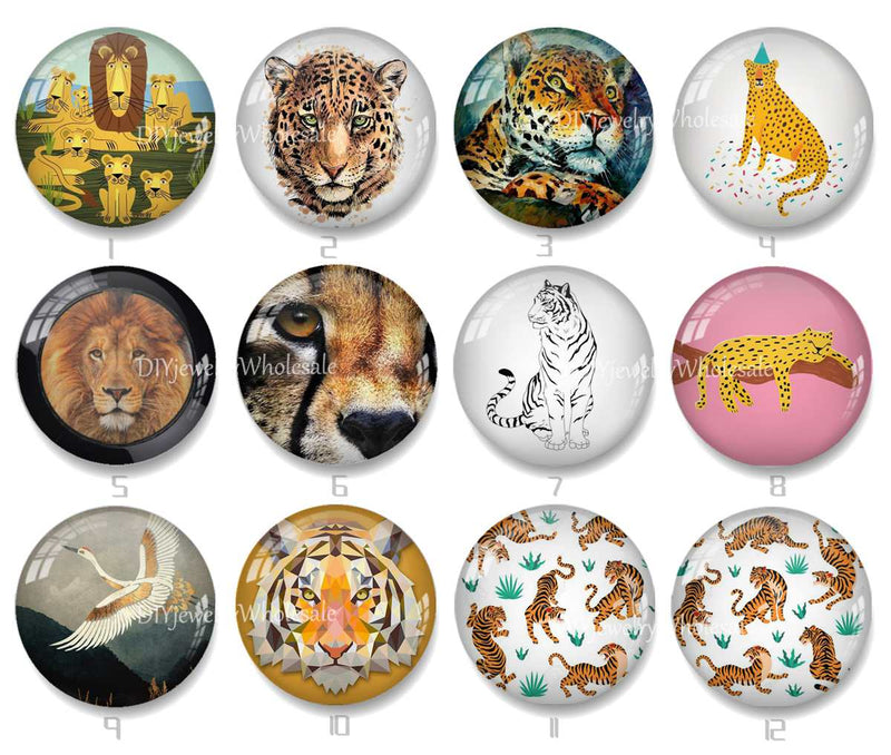 Handmade Round Photo Glass Cabochon 2069