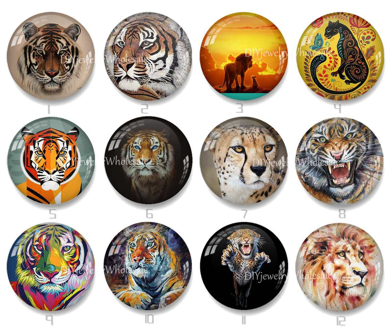 Handmade Round Photo Glass Cabochon 2070