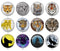 Handmade Round Photo Glass Cabochon 2072