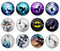 Handmade Round Photo Glass Cabochon 2075