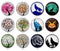 Handmade Round Photo Glass Cabochon 2079