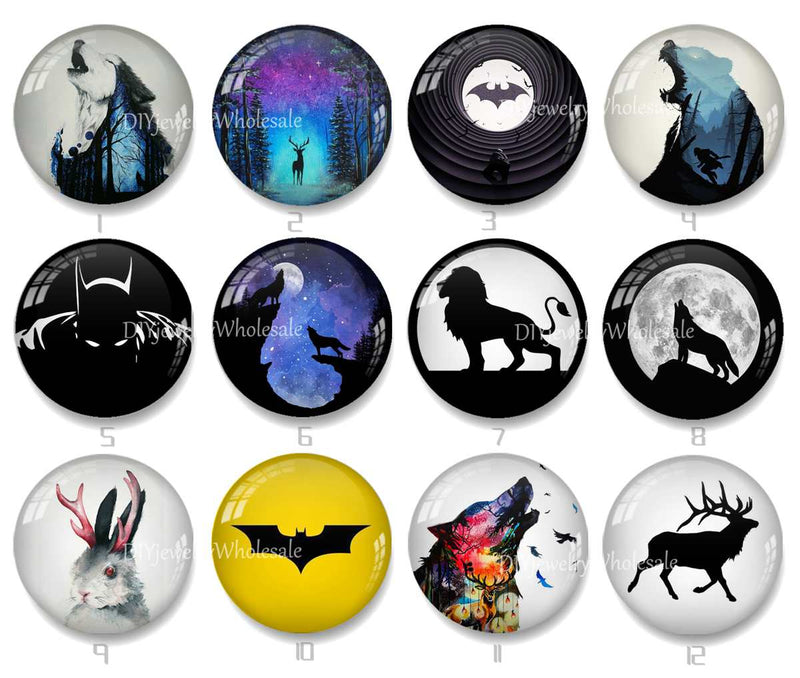 Handmade Round Photo Glass Cabochon 2081