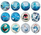 Handmade Round Photo Glass Cabochon 2086