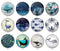 Handmade Round Photo Glass Cabochon 2087