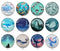 Handmade Round Photo Glass Cabochon 2088