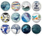 Handmade Round Photo Glass Cabochon 2089