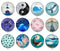 Handmade Round Photo Glass Cabochon 2100