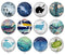 Handmade Round Photo Glass Cabochon 2101