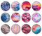 Handmade Round Photo Glass Cabochon 2105
