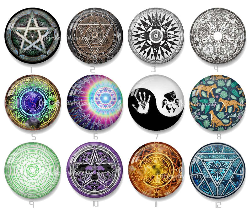 Handmade Round Photo Glass Cabochon 2200