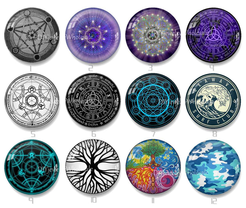 Handmade Round Photo Glass Cabochon 2204