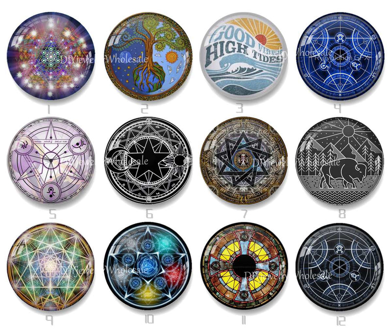 Handmade Round Photo Glass Cabochon 2205
