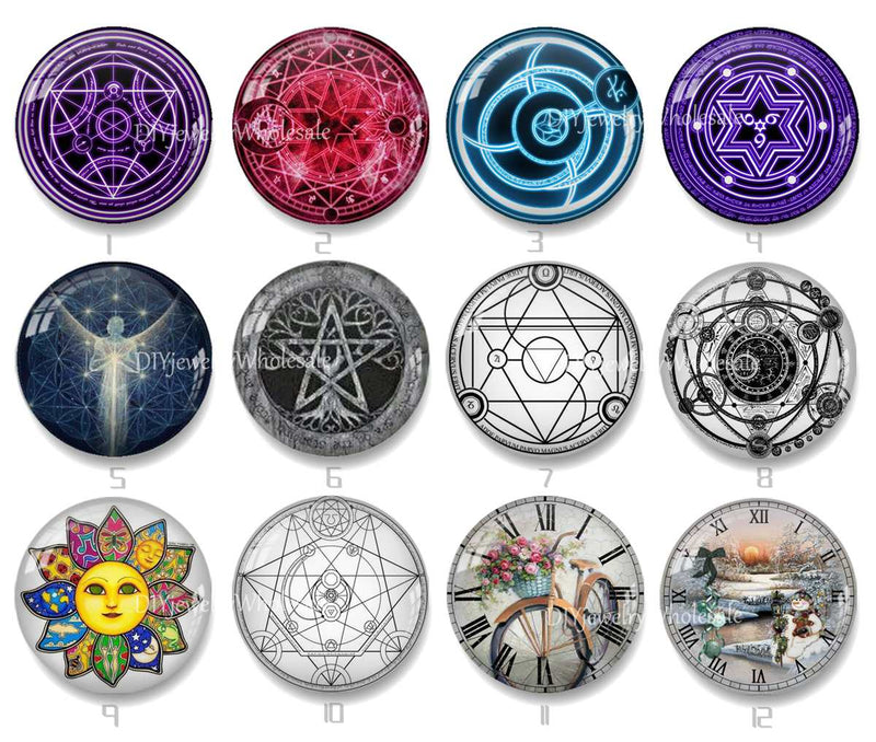 Handmade Round Photo Glass Cabochon 2207