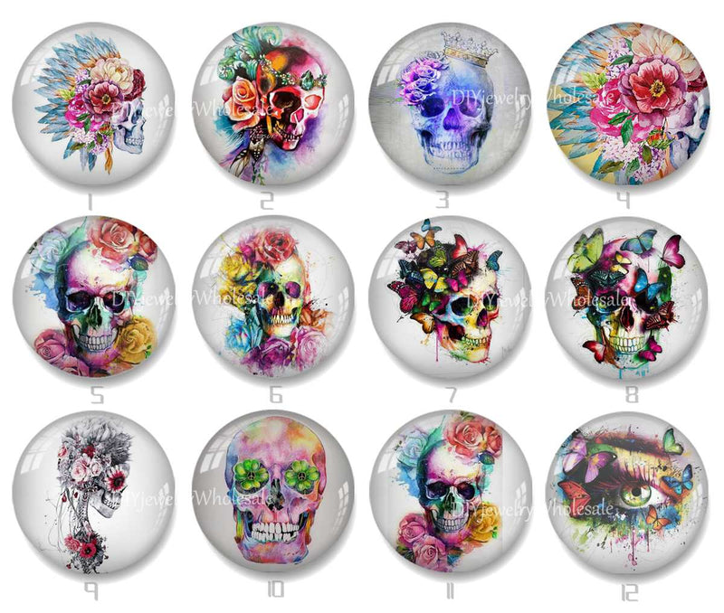 Handmade Round Photo Glass Cabochon 2209