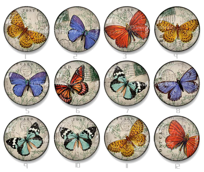 Handmade Round Photo Glass Cabochon 2213