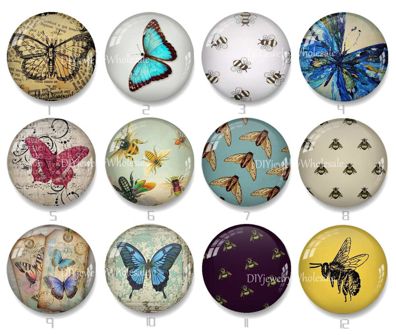 Handmade Round Photo Glass Cabochon 2217