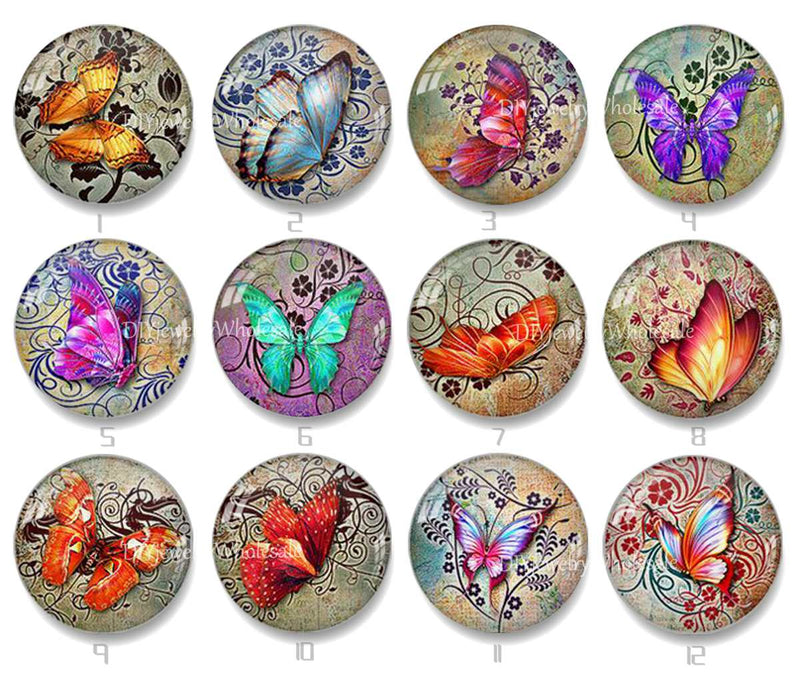 Handmade Round Photo Glass Cabochon 2220
