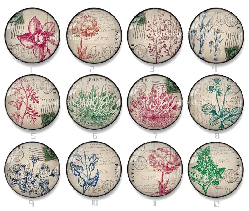 Handmade Round Photo Glass Cabochon 2222