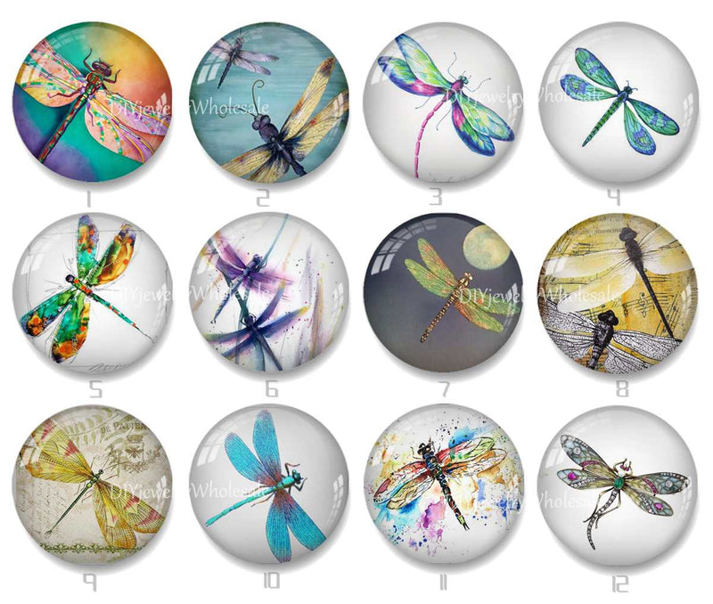 Handmade Round Photo Glass Cabochon 2238