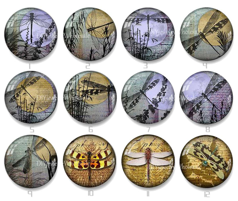Handmade Round Photo Glass Cabochon 2243