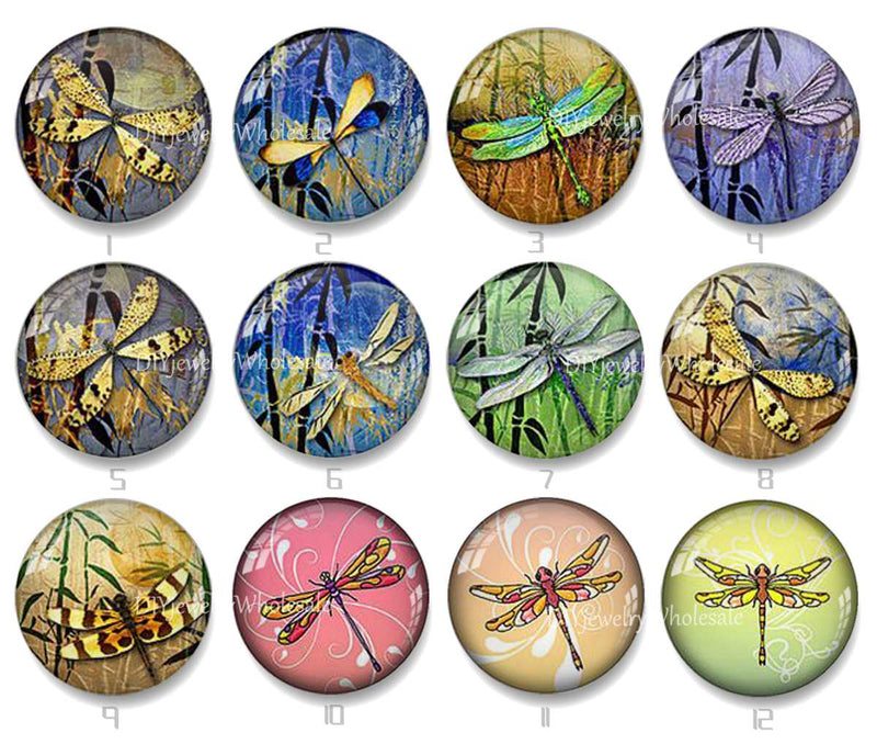Handmade Round Photo Glass Cabochon 2245