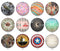 Handmade Round Photo Glass Cabochon 2251