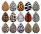 Handmade Teardrop Photo Glass Cabochons pattern geometric 701