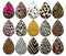 Handmade Teardrop Photo Glass Cabochons pattern geometric 702