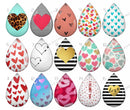Handmade Teardrop Photo Glass Cabochons pattern geometric 703